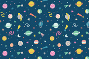 Outer Space Seamless Vector Pattern, a Pattern Graphic by Kenna Sato Designs (Thumbnail 2 of 2)