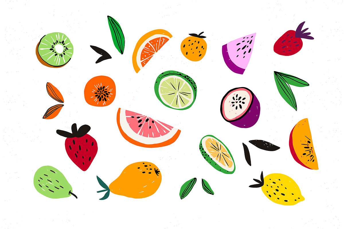 Whimsy Fruit vector iillustration, a Food Illustration by ShooShooShop (Photo 7 of 16)