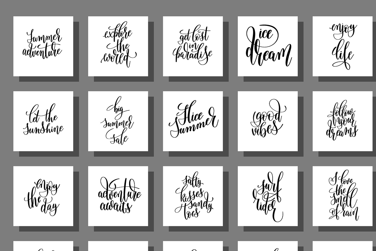 set of 100 positive summer quote, a Card Template by karakotsya (Photo 2 of 5)