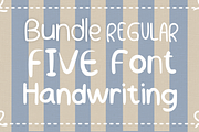 Handwriting Regular Font Bundles, a Handwritten Font by SaStudio (Thumbnail 1 of 11)