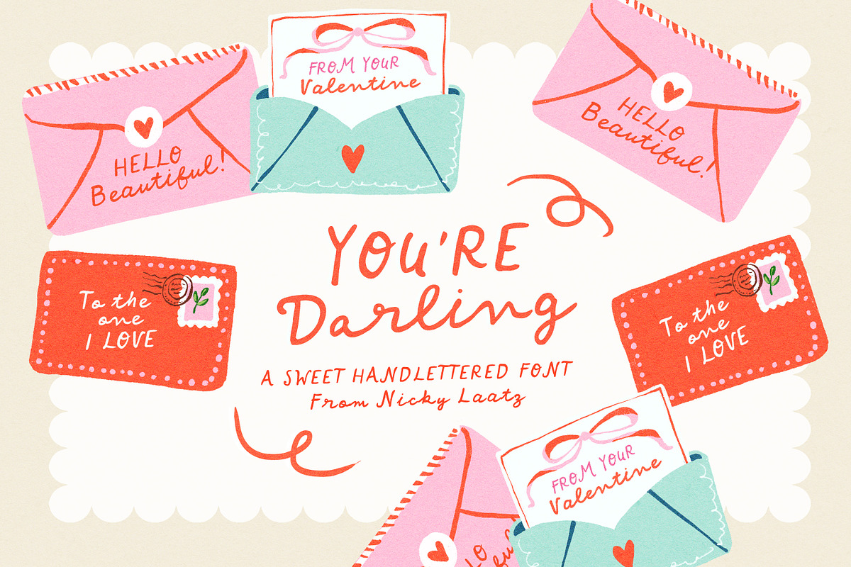 You're Darling Font, a Handwritten Font by Nicky Laatz (Photo 1 of 15)