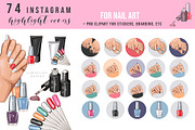 Nail Art,story HIGHLIGHTS + elements, an Illustration by Serghei Caraulan (Thumbnail 1 of 7)