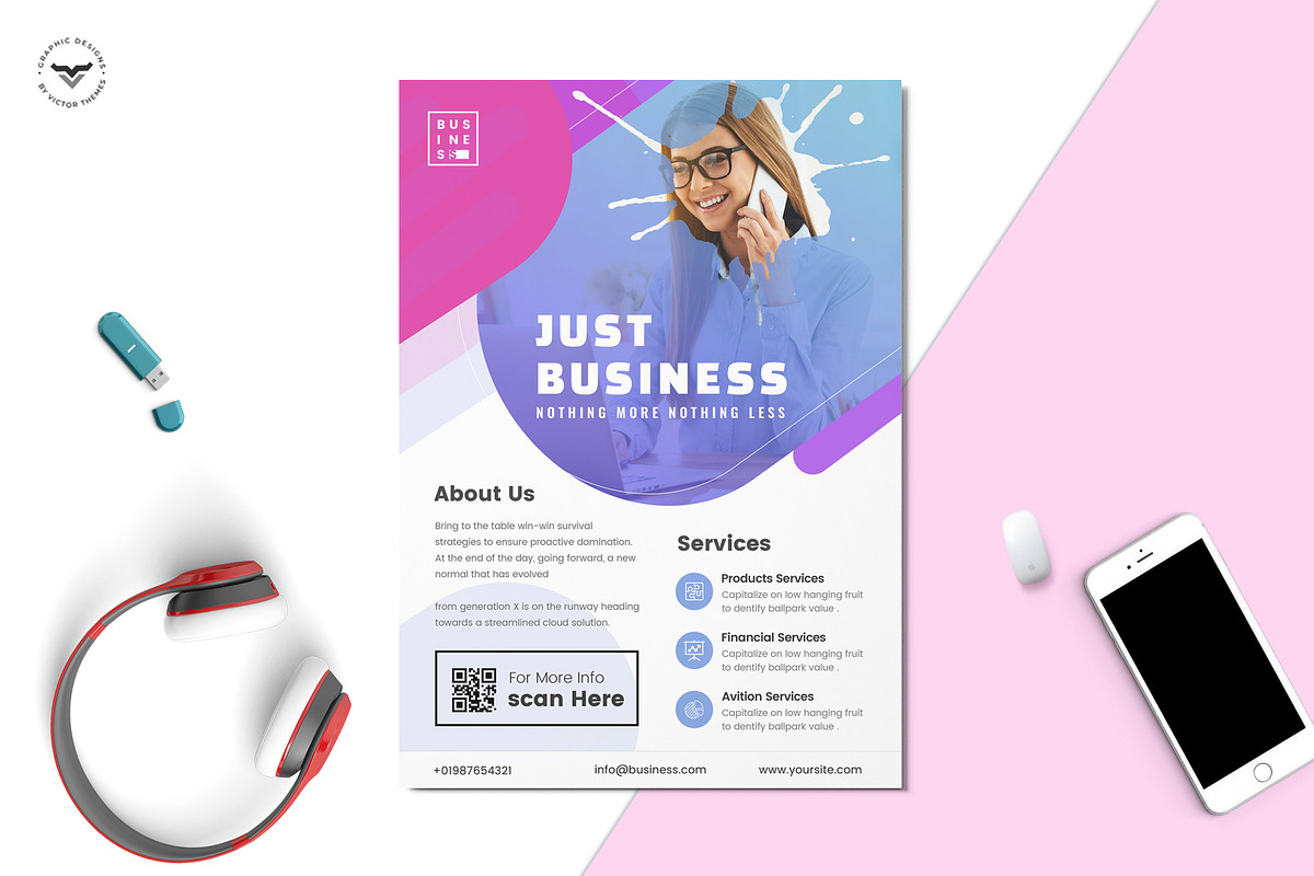 Business Flyer Template, a Flyer Template by VictorThemes (Photo 1 of 3)