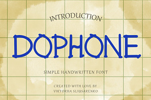DOPHONE simple handwritten font