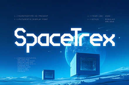 Space Trex - Futuristic Sans Font