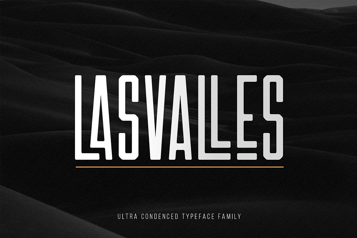 Las Valles Ultra Condensed Typeface, a Sans Serif Font by Kaligra.co (Photo 23 of 23)