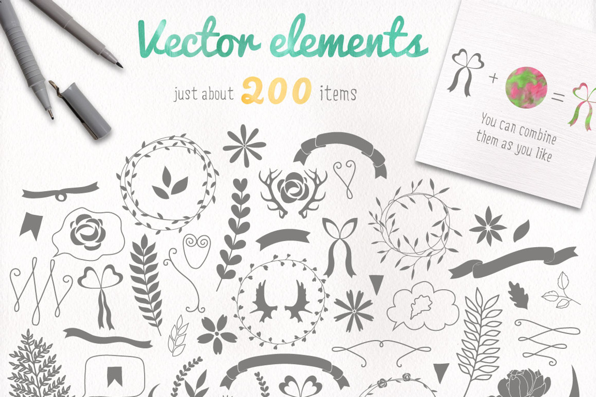 Watercolor pack + BONUS, an Animal Illustration by Julia Dreams (Photo 3 of 5)