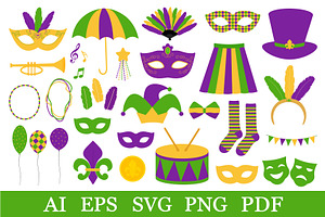 Mardi Gras clipart. Mardi Gras SVG