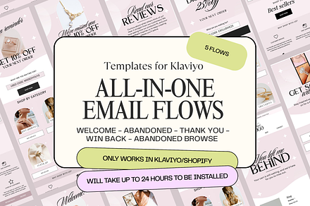 Pink Klaviyo Email Template Flows