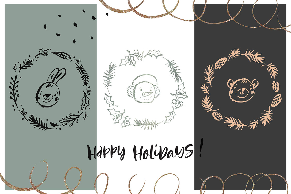 Christmas Clip Art & Lettering, a Decorative Illustration by kite-kit (Photo 10 of 10)