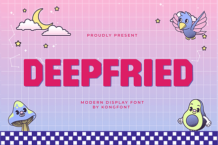 Deepfried – Modern Display Font