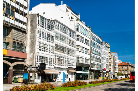 Traditional architecture in A Coruna, an Architecture Photo by Leonid Andronov