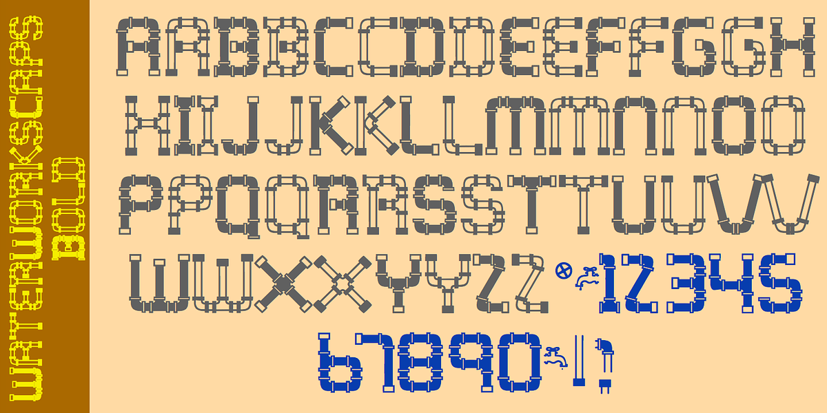 WaterWorksCaps, a Font by Ingrimayne Type (Photo 5 of 5)
