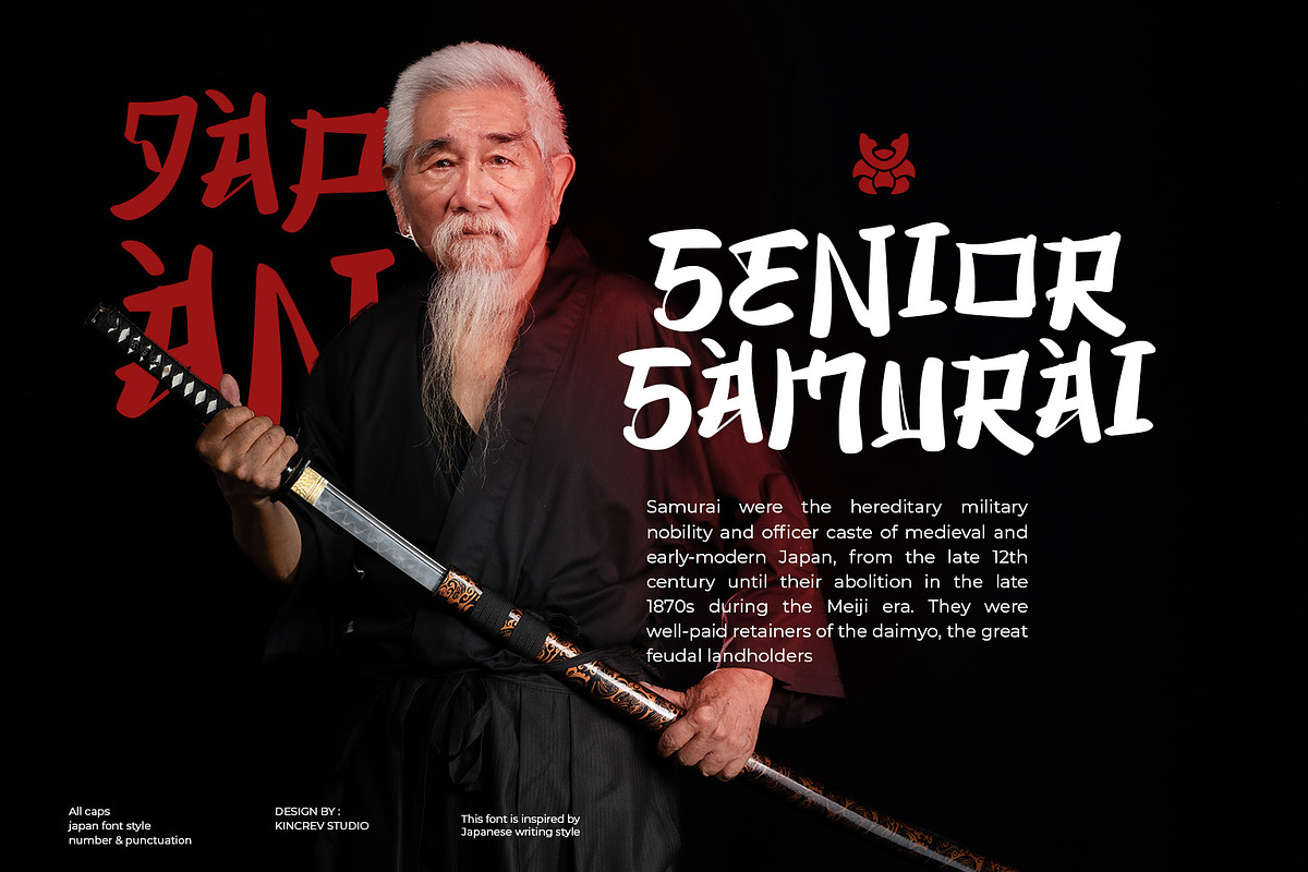 ESMOSHA - Japanese Style Font, a Handwritten Font by Kincrev Studio (Photo 2 of 7)
