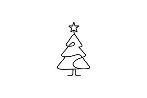 Fluid Layered Christmas Tree Logo, a Branding & Logo Template by Vectorium Studio
