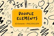 Doodle Elements & Scribble Lines, an Object Graphic by Create with Tabi (Thumbnail 1 of 7)