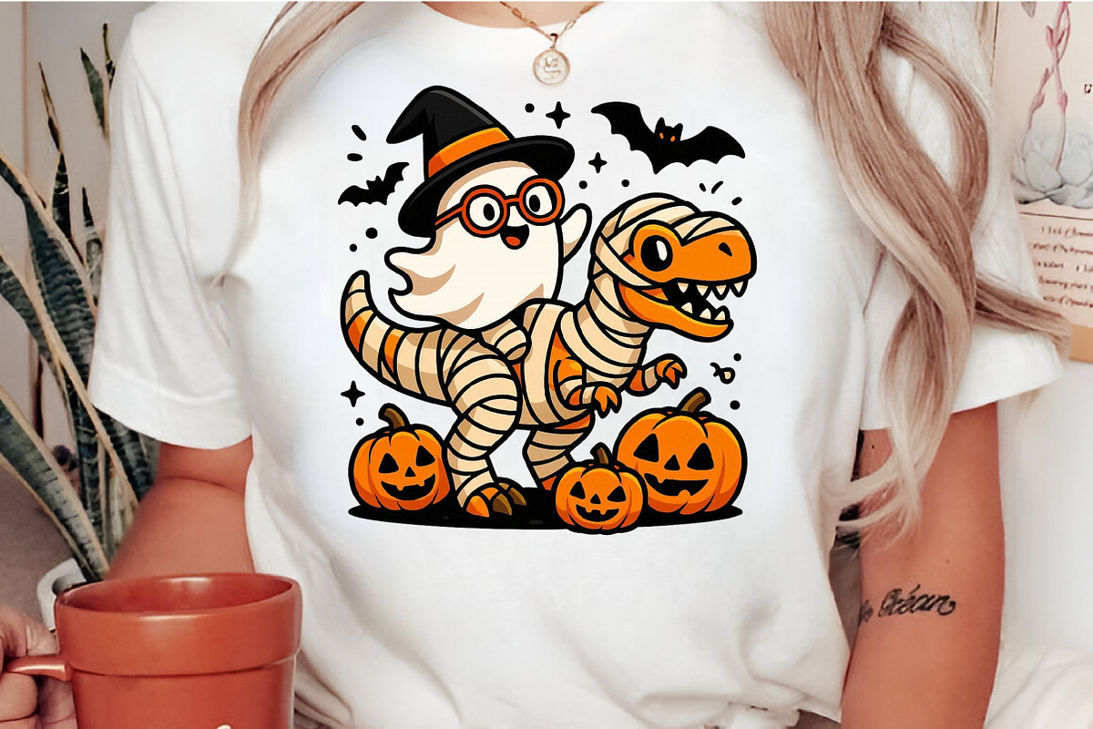 Spooky Witch Ghost Saurus png, an Illustration by Craft Nest (Photo 2 of 6)