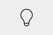 Bulb, an Outline Icon by Jordy (Thumbnail 1 of 2)