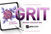 Grit Brushes for Procreate, a Brush Add-On by Gray Cat Graphics (Thumbnail 1 of 7)