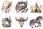 Western Boho Clipart, an Illustration by DreamArtGraphic (Thumbnail 2 of 5)
