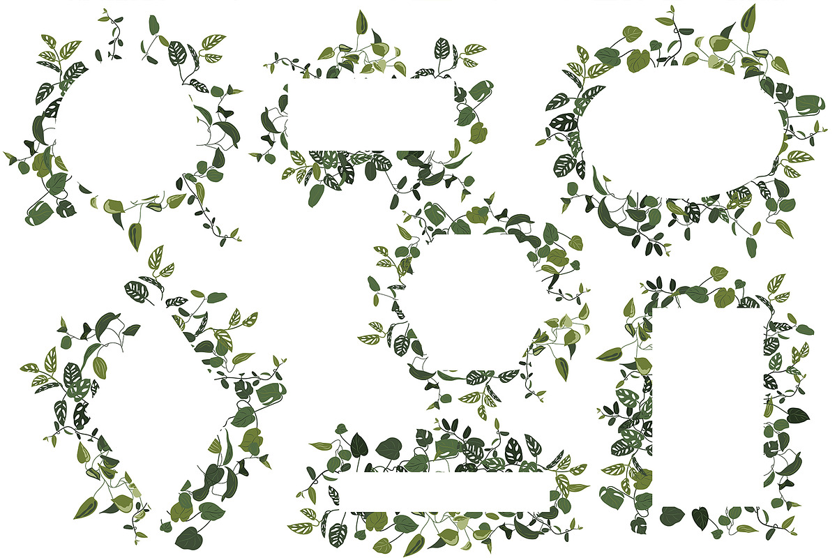 Tropical greenery., a Decorative Illustration by Ligrenok Art (Photo 4 of 7)