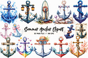 Summer Anchor Clipart, an Illustration by Libby Wishes (Thumbnail 1 of 4)