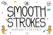 Smooth Strokes - Handwritten Font, a Handwritten Font by KiddoGlyphs Studio (Thumbnail 1 of 5)