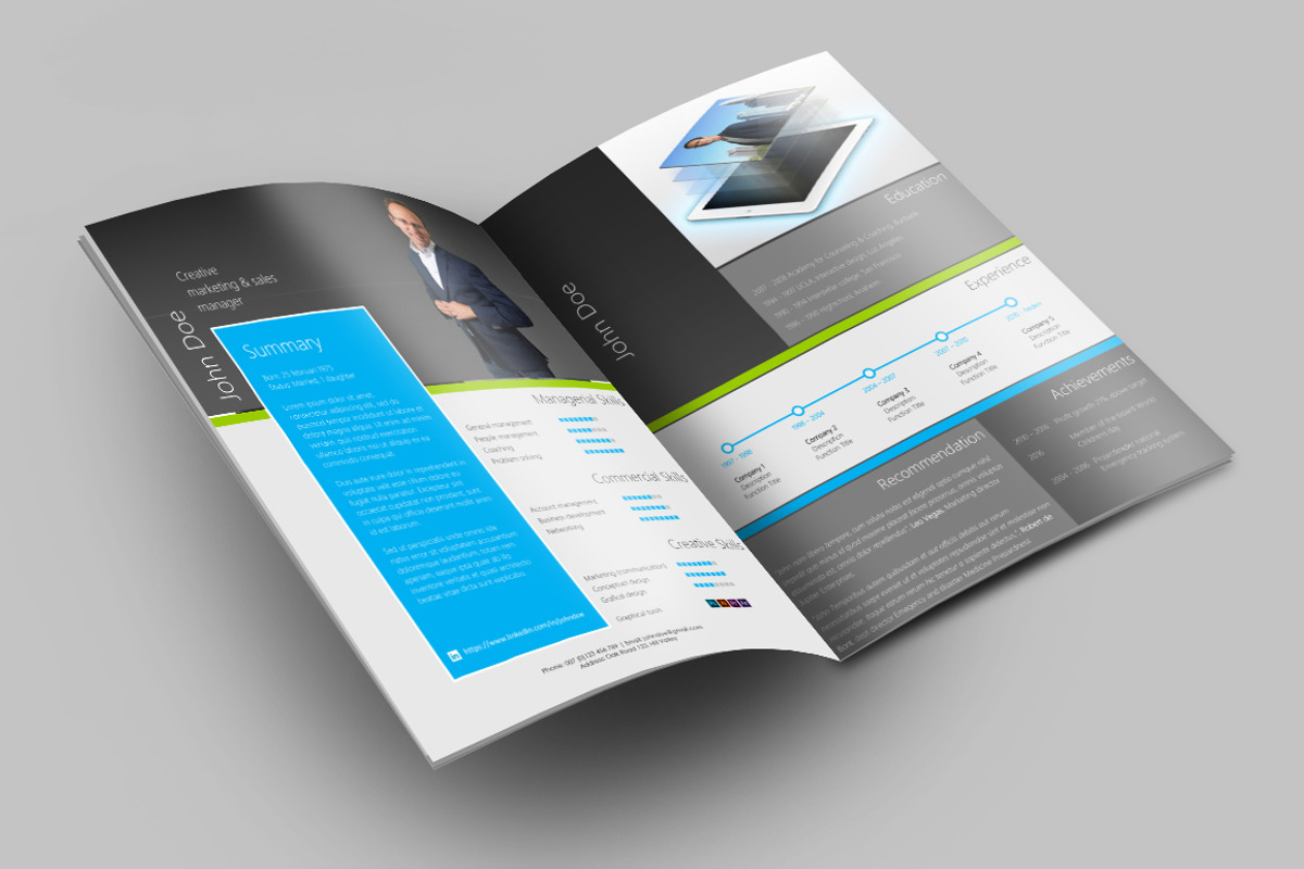 Unique Resume / Curriculum Vitae(CV), a Resume Template by DutchDigitalDesign (Photo 1 of 4)
