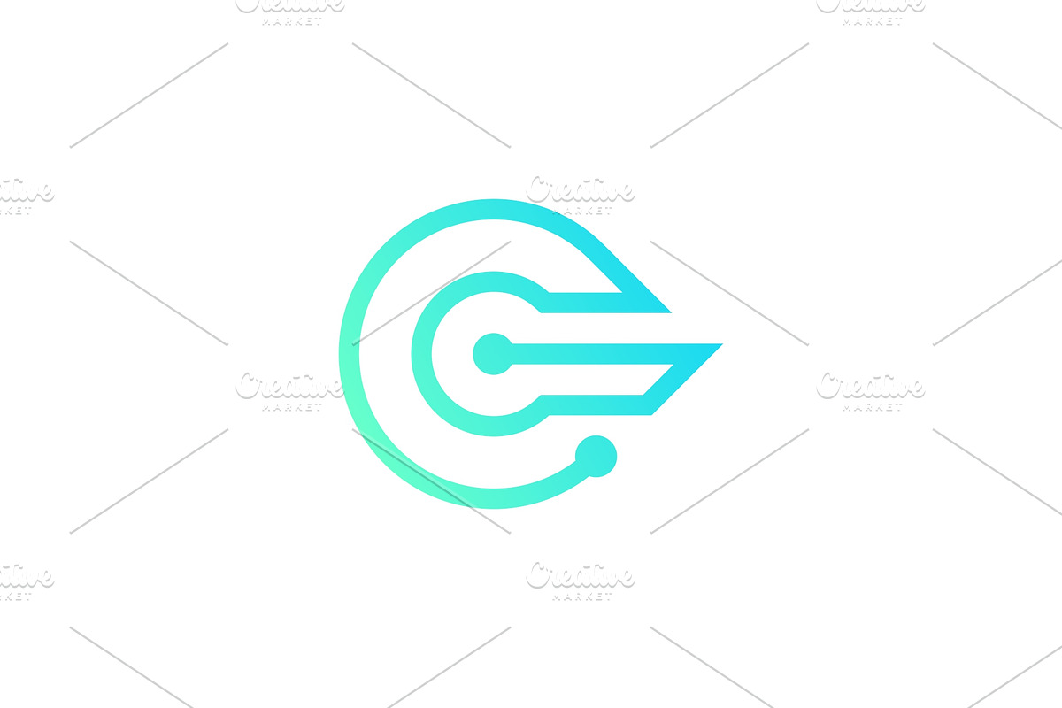 Technology C Letter Logo Template, a Branding & Logo Template by MenkType Studio (Photo 2 of 3)