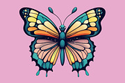 Cute Butterfly Clipart, a Seasonal Illustration by Craft Nest (Thumbnail 5 of 5)