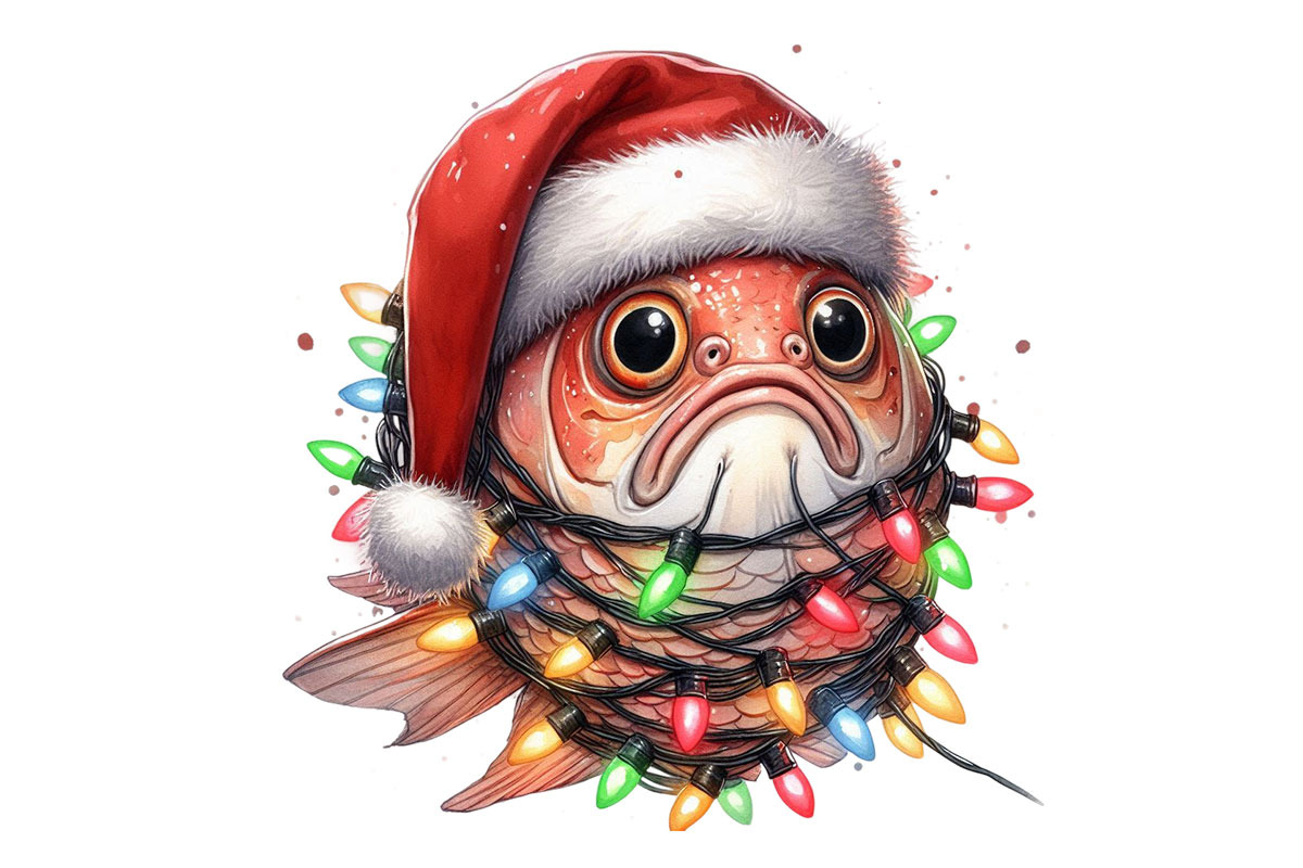 christmas bass fish Clipart, an Object Graphic by Pixxel_Studio (Photo 2 of 4)