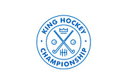 King Hockey Sport Emblem Badge Logo, a Branding & Logo Template by Buqancreative (Thumbnail 1 of 4)