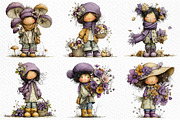 Whimsical Cottagecore Autumn Girls, a Seasonal Illustration by Craft Nest (Thumbnail 3 of 6)