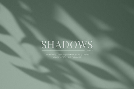 30 Shadow Overlays vol. 03 Plants, a Background Graphic by DESIGN BY nube