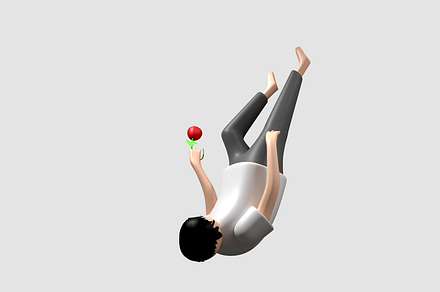 3D Man Falling Down Illustation, a Characters & Person 3D Model by ridho.3d