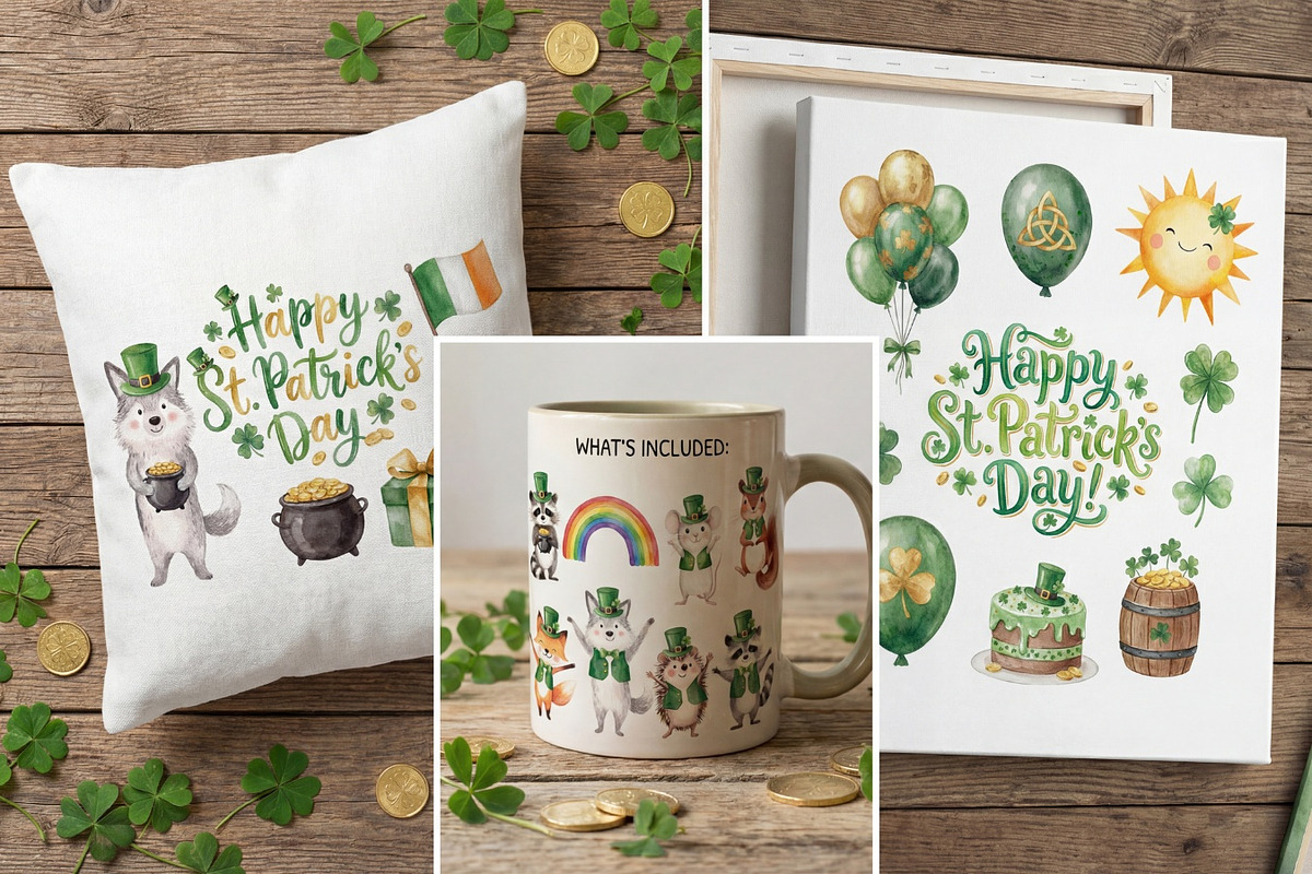Cute St. Patrick’s Day Animals, an Animal Illustration by PassionPNGcreation (Photo 7 of 7)