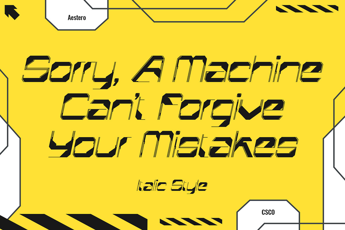Aestero - Futuristic Typeface, a Sans Serif Font by Craft Supply Co. (Photo 5 of 8)