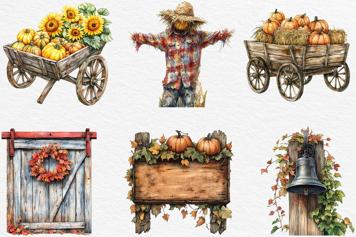 Antique Farming in Autumn Sublimatio, an Illustration by Black Bird Studio (Photo 2 of 6)