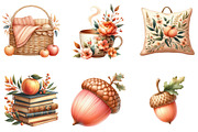 Watercolor Peach Colored Autumn, an Illustration by DreamArtGraphic (Thumbnail 2 of 7)