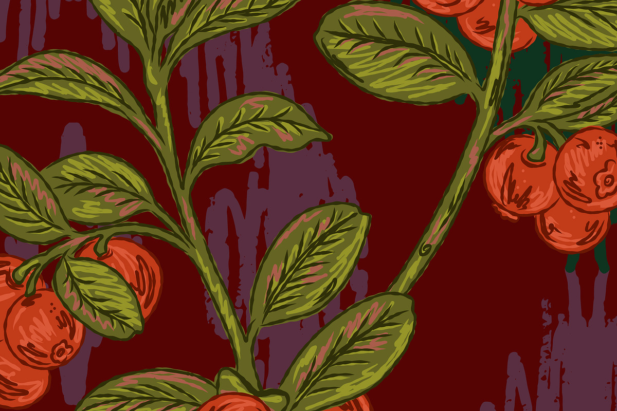 Sunflowers Cranberries and Hen, a Pattern Graphic by NayaChu (Photo 5 of 9)