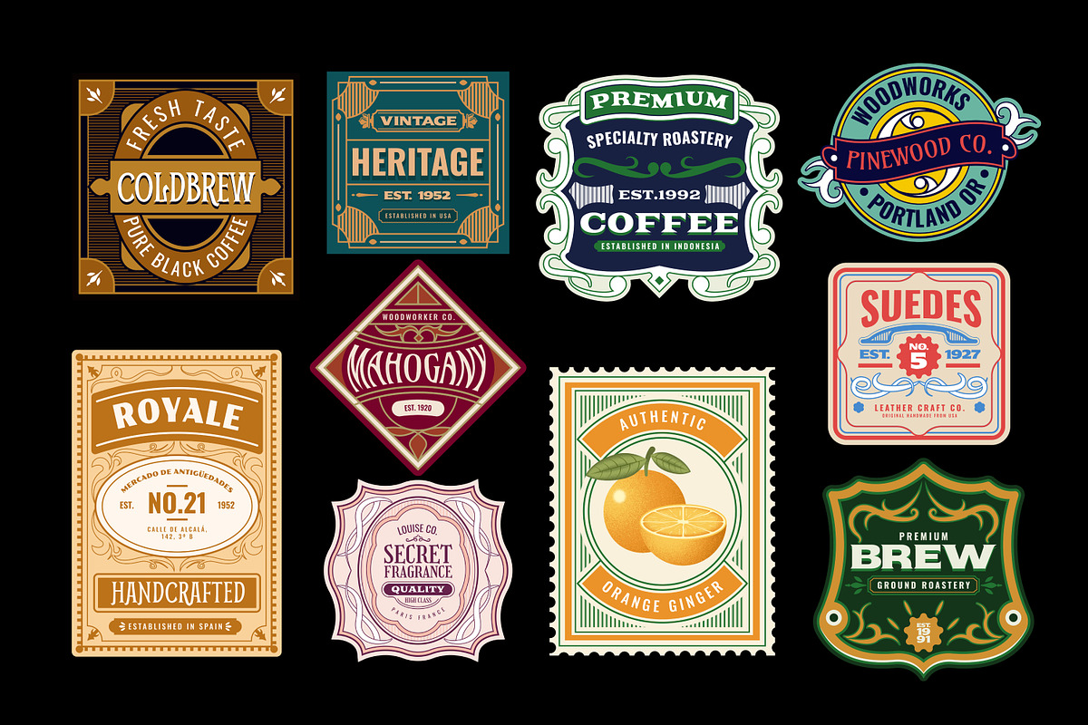 30 Vintage Badges & Retro Labels, an Object Graphic by Neodivisu (Photo 2 of 10)