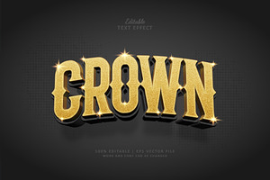 Text Effect Crown Logo Game Esport