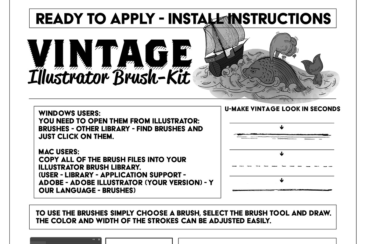 Vintage Illustrator Brush-Kit, a Brush Add-On by Leonard Posavec (Photo 5 of 10)