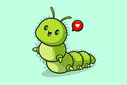 Cute Caterpillar Standing Cartoon, an Animal Illustration by Catalyst Labs (Thumbnail 3 of 3)