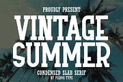 Vintage Summer - Condenses Slab, a Slab Serif Font by Pian45 Studio (Thumbnail 1 of 8)