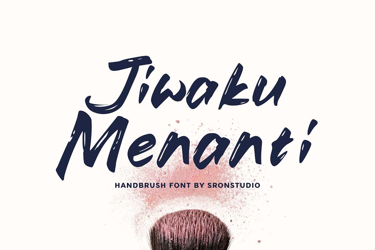 Jiwaku Menanti - Handbrush Font, a Handwritten Font by Sronstudio (Photo 1 of 9)