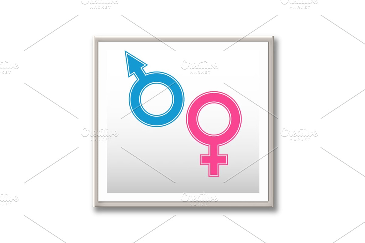 Male and female sex symbols, an Outline Icon by RODINA (Photo 2 of 3)