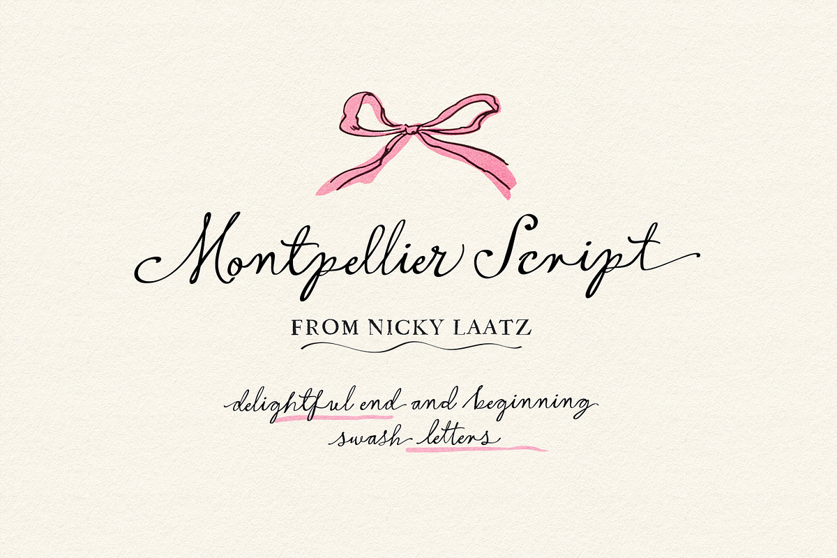 Montpellier Script, a Script Font by Nicky Laatz (Photo 1 of 21)