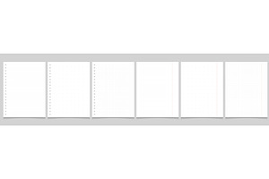 Set of notebook or notepad pages, an Object Illustration by Tati_Kli