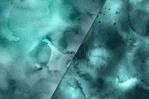 Seamless Teal Watercolor Textures